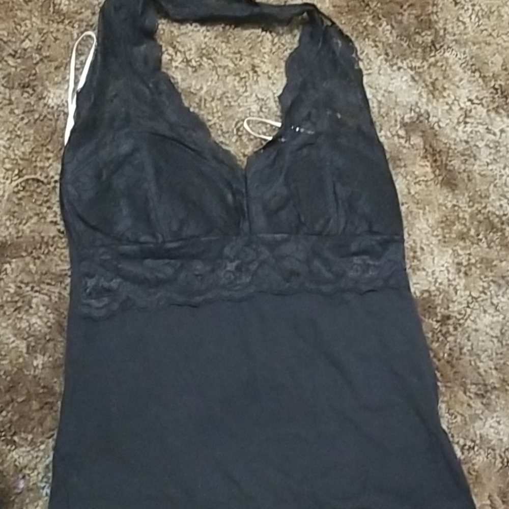 Black halter top